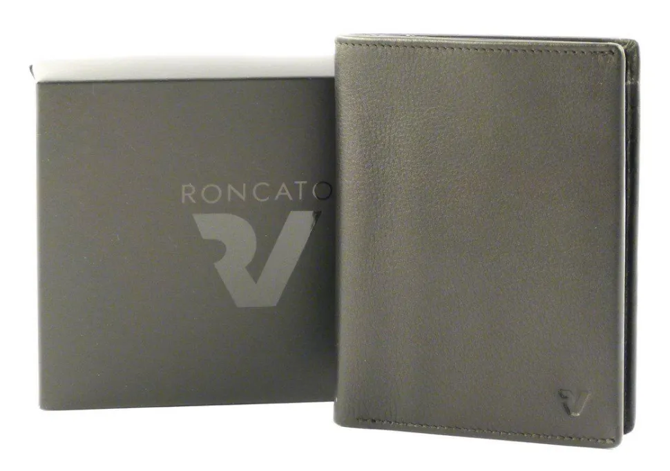 Portafoglio uomo sottile in pelle Roncato Pascal 2905 nero