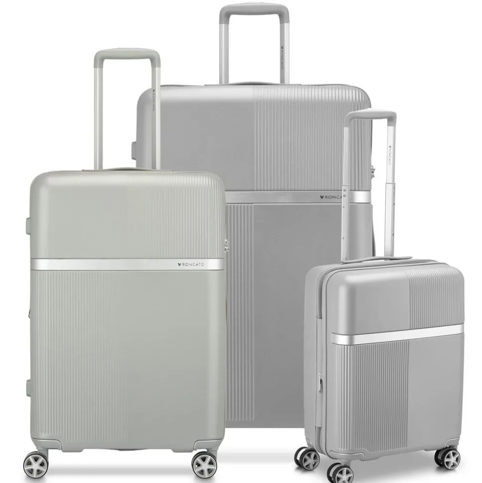 Set 3 Trolley espandibili Roncato AirGlam Grigio Perla