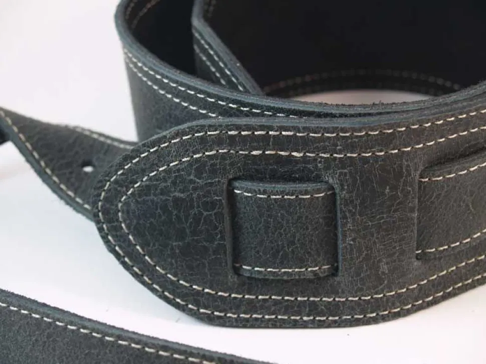 Tracolla per chitarra/basso in pelle Standard line nera