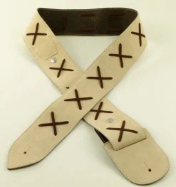 Tracolla per chitarra/basso in pelle Gilmodel beige