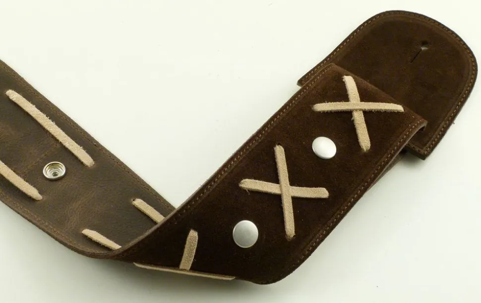 Tracolla per chitarra/basso in pelle Gilmodel marrone