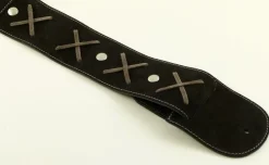 Tracolla per chitarra/basso in pelle Gilmodel nera