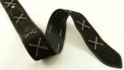 Tracolla per chitarra/basso in pelle Gilmodel nera