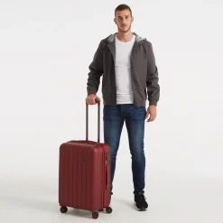 Trolley medio espandibile Movom Wood Rosso