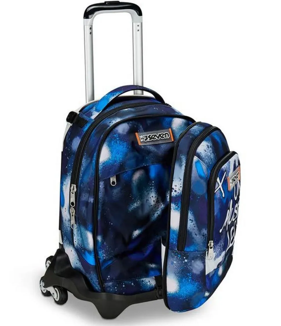 Trolley scuola Seven Jack 3 ruote Detach Retrocolor