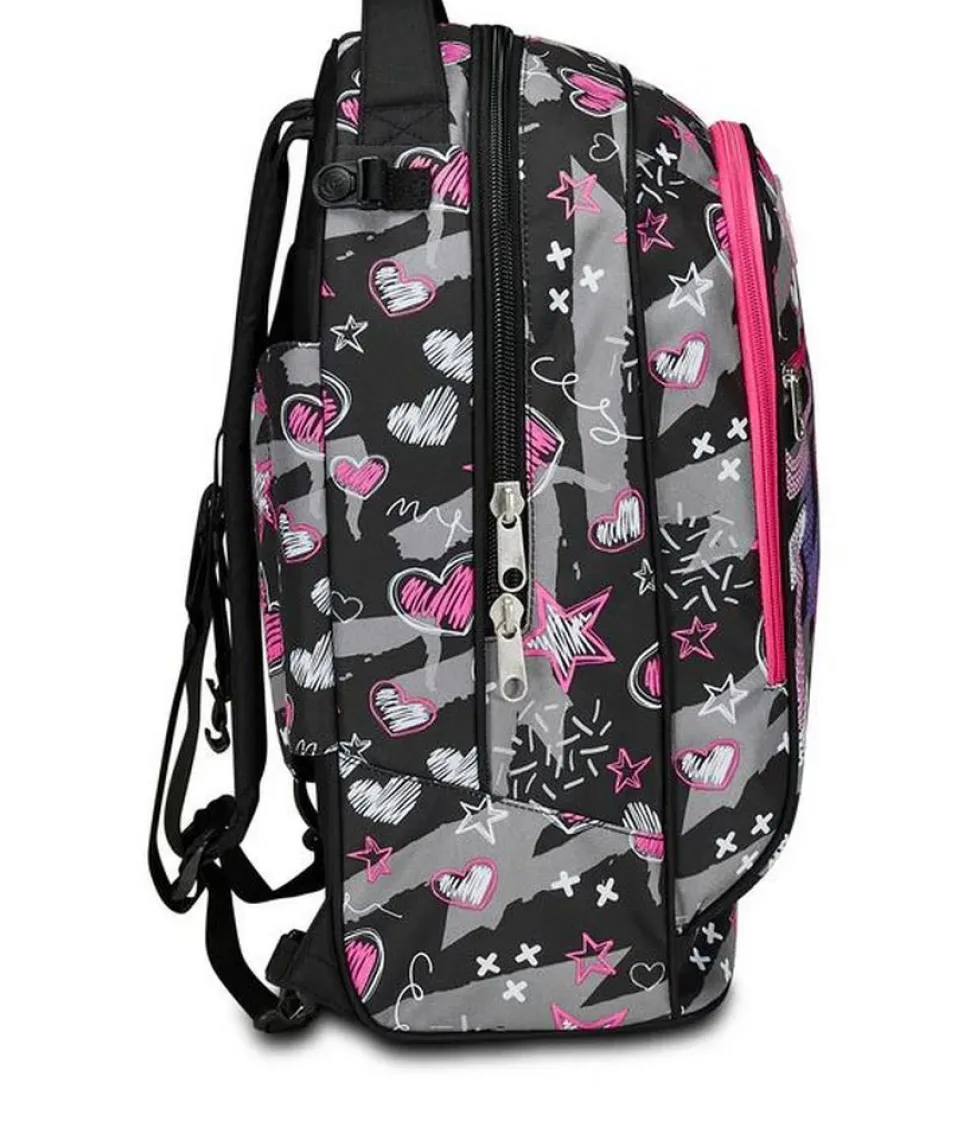 Trolley scuola Seven Jack 3 ruote Draft Heart