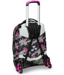 Trolley scuola Seven Jack 3 ruote Draft Heart