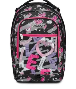 Trolley scuola Seven Jack 3 ruote Draft Heart
