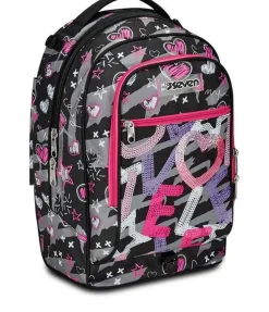 Trolley scuola Seven Jack 2 ruote Draft Heart