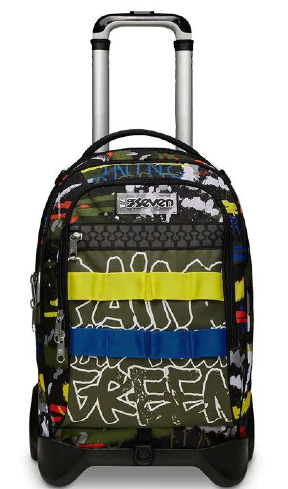 Trolley scuola Seven Jack 2 ruote Fluo Belts