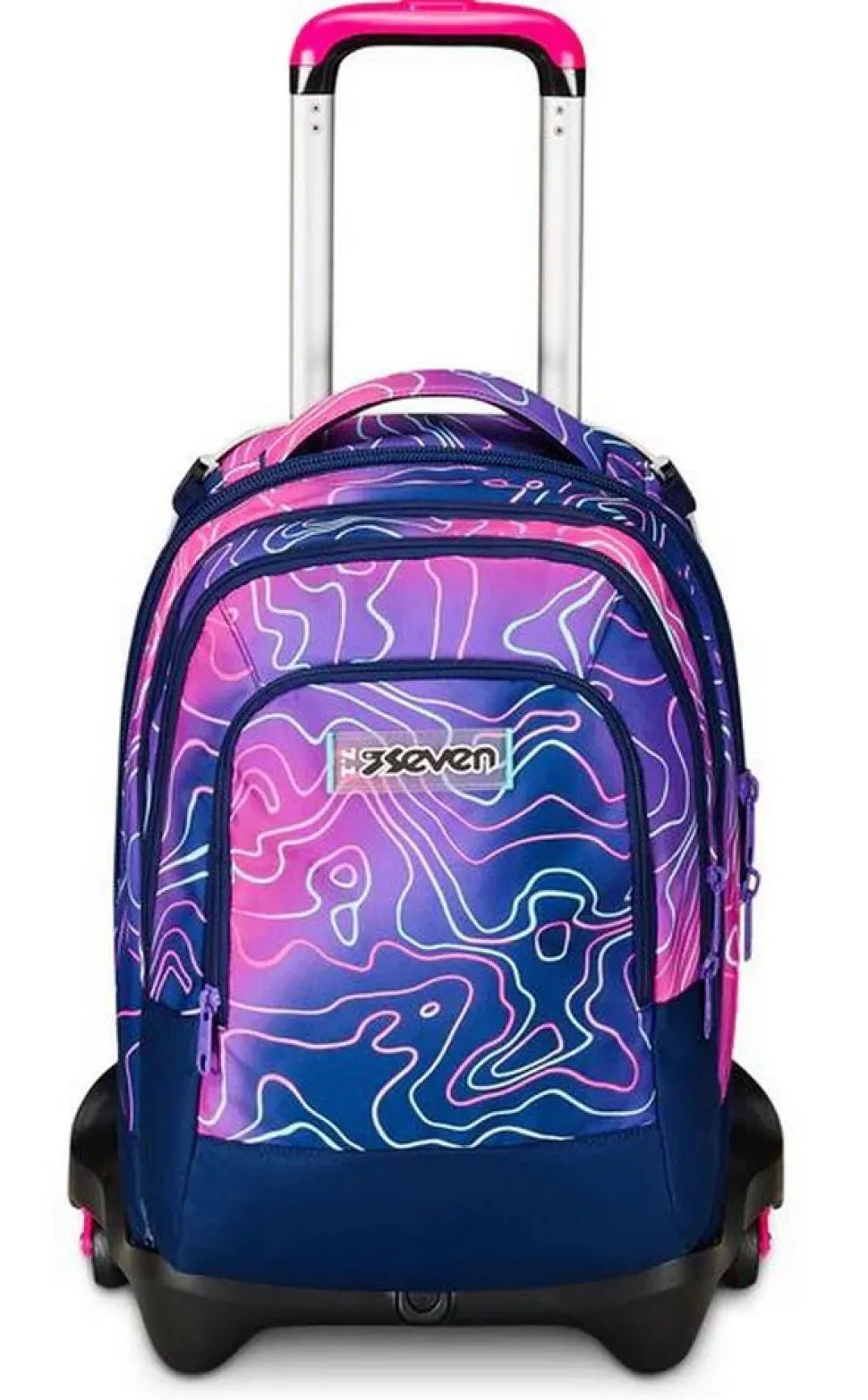 Trolley scuola Seven Jack 3 ruote Detach Mapset Girl
