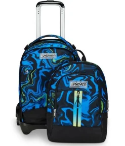 Trolley scuola Seven Jack 3 ruote Detach Multi-Shade Boy