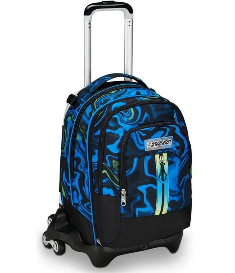 Trolley scuola Seven Jack 3 ruote Detach Multi-Shade Boy