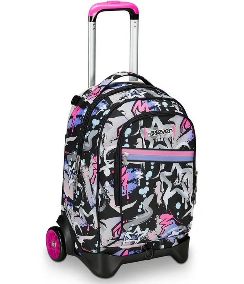 Trolley scuola Seven Jack 2 ruote Mark On Girl