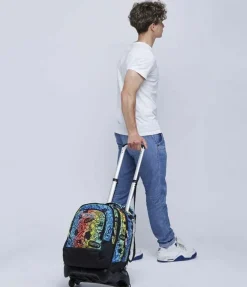 Trolley scuola Seven Jack 3 ruote Detach Fluo Stamp