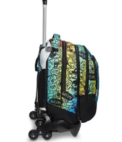 Trolley scuola Seven Jack 3 ruote Detach Fluo Stamp