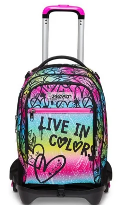 Trolley scuola Seven Jack 3 ruote Colour Expression