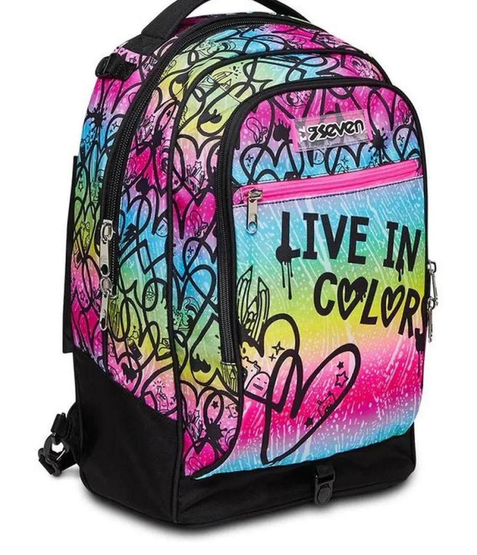 Trolley scuola Seven Jack 3 ruote Colour Expression