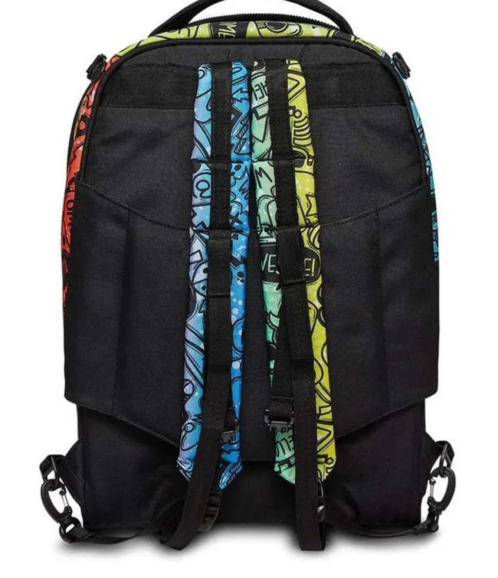 Trolley scuola Seven Jack 3 ruote Fluo Stamp