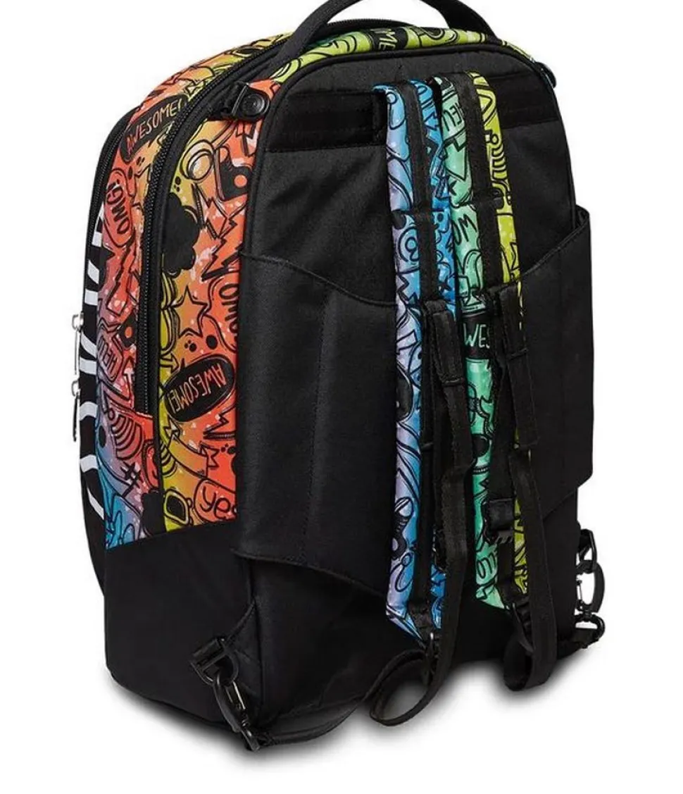Trolley scuola Seven Jack 3 ruote Fluo Stamp