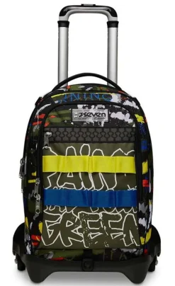 Trolley scuola Seven Jack 3 ruote Fluo Belts