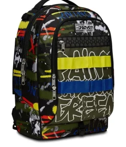 Trolley scuola Seven Jack 3 ruote Fluo Belts