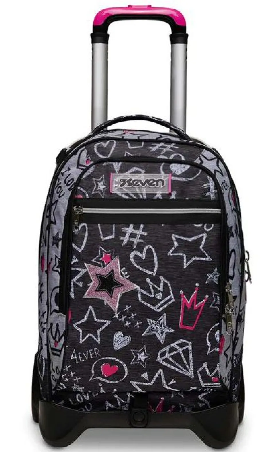 Trolley scuola Seven Jack 2 ruote Zipper Glamy