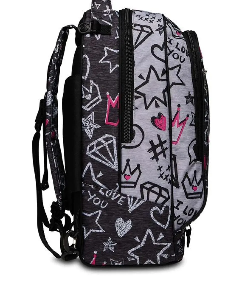 Trolley scuola Seven Jack 2 ruote Zipper Glamy