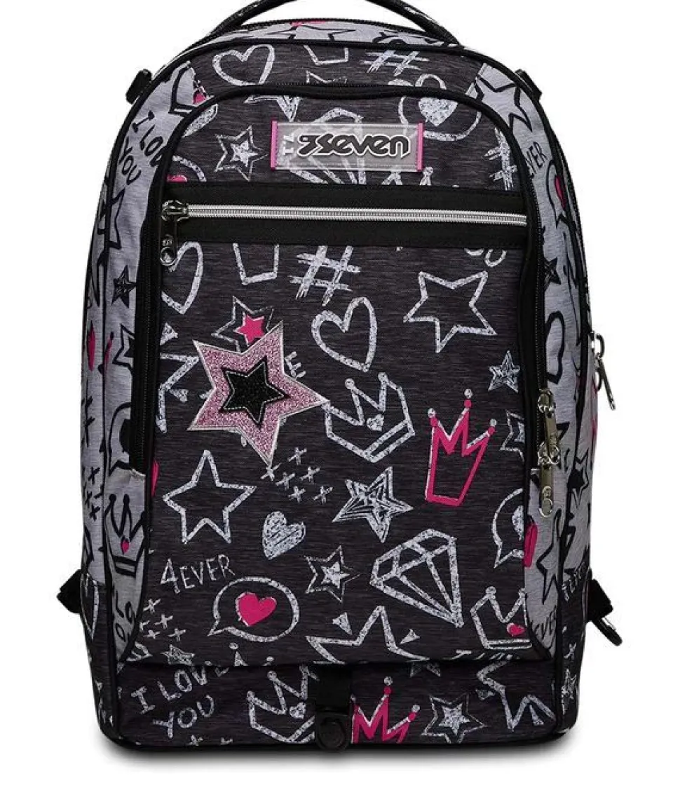 Trolley scuola Seven Jack 2 ruote Zipper Glamy