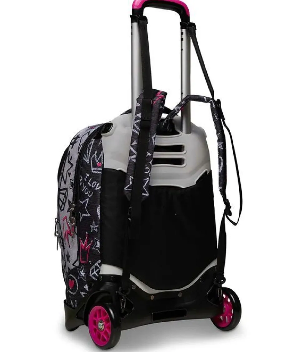 Trolley scuola Seven Jack 2 ruote Zipper Glamy