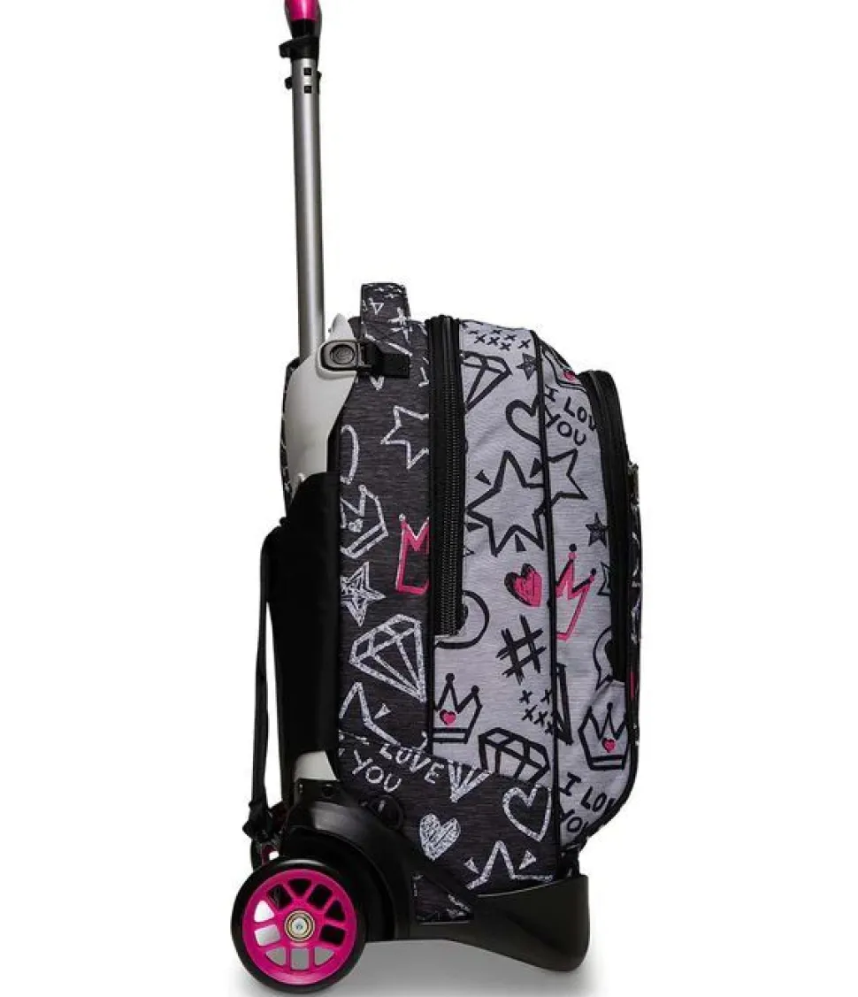 Trolley scuola Seven Jack 2 ruote Zipper Glamy