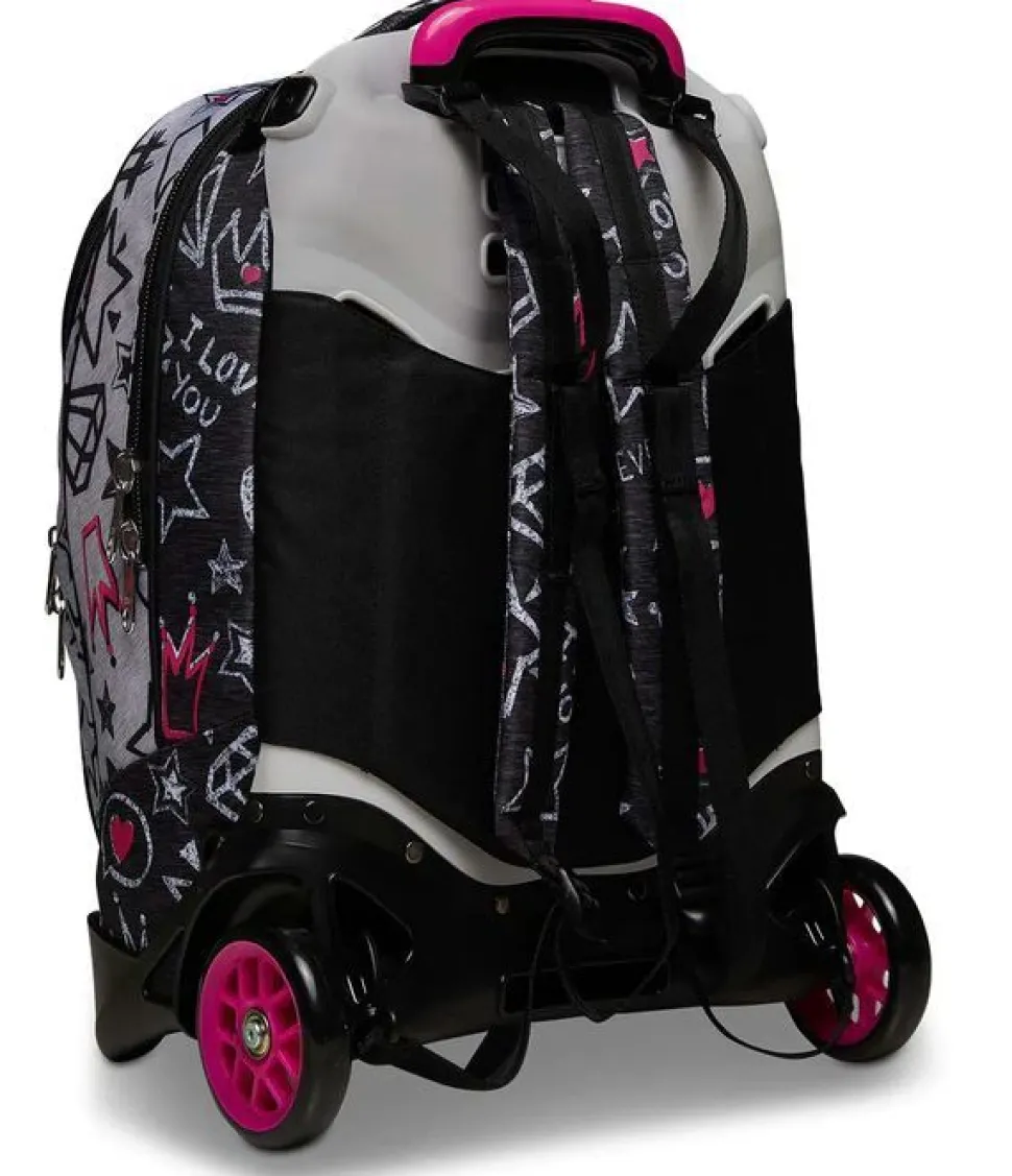 Trolley scuola Seven Jack 2 ruote Zipper Glamy