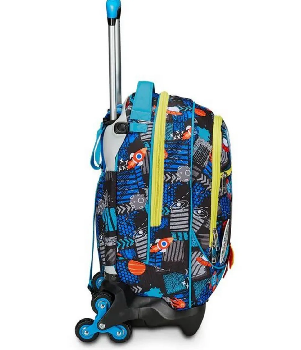 Trolley scuola SJ Jack 3 ruote Go to Space