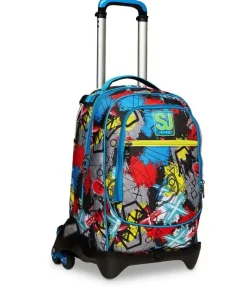 Trolley scuola SJ Jack 3 ruote Glitzled Boy