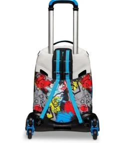 Trolley scuola SJ Jack 3 ruote Glitzled Boy