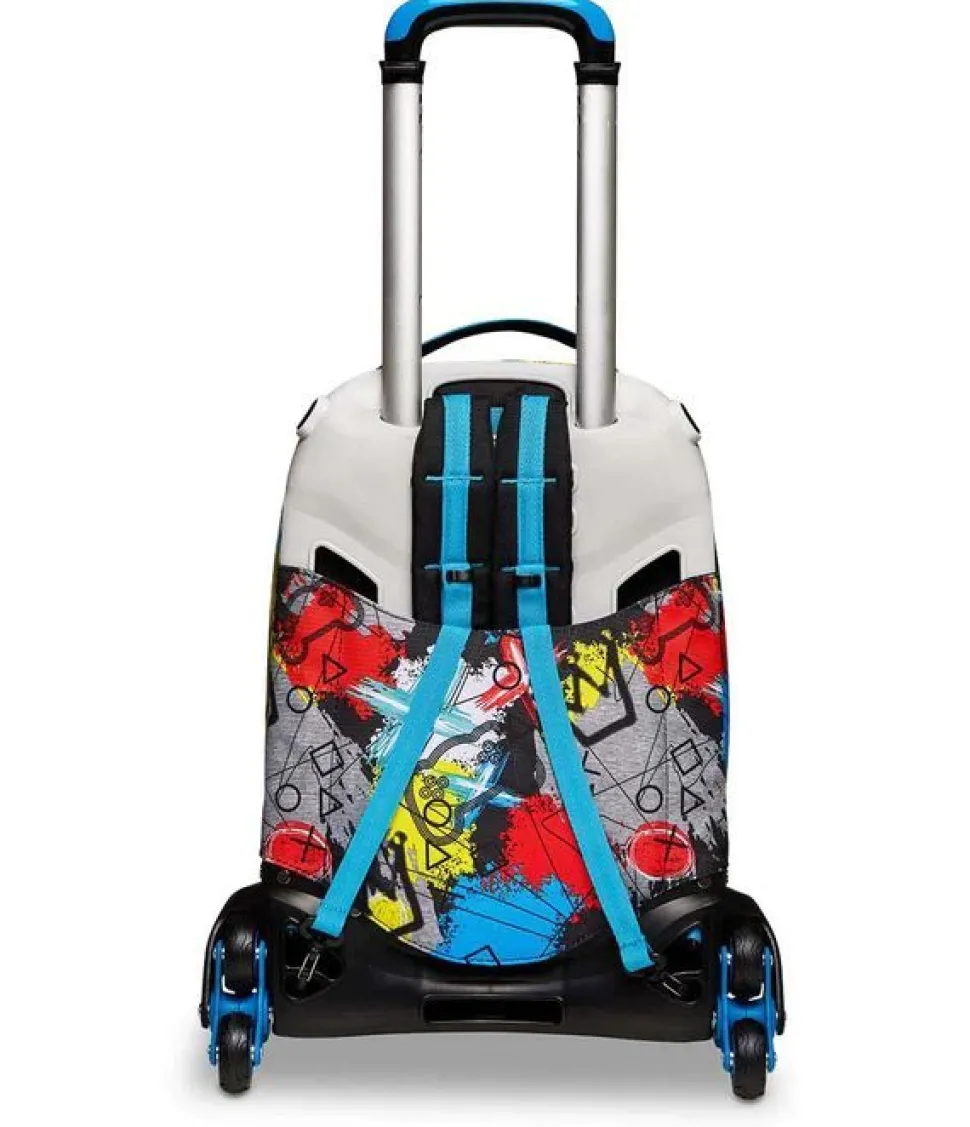 Trolley scuola SJ Jack 3 ruote Glitzled Boy
