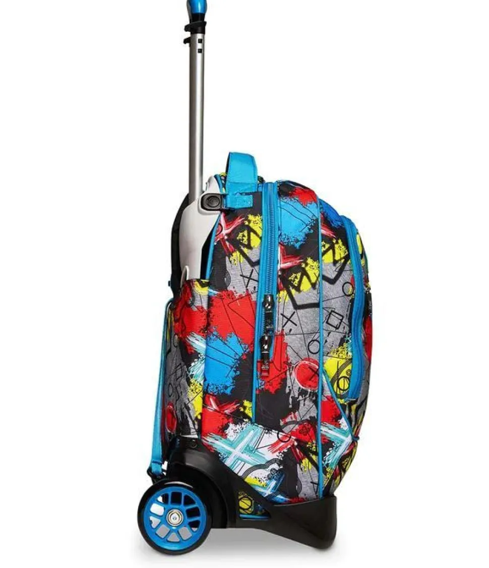 Trolley scuola SJ Jack 2 ruote Glitzled Boy