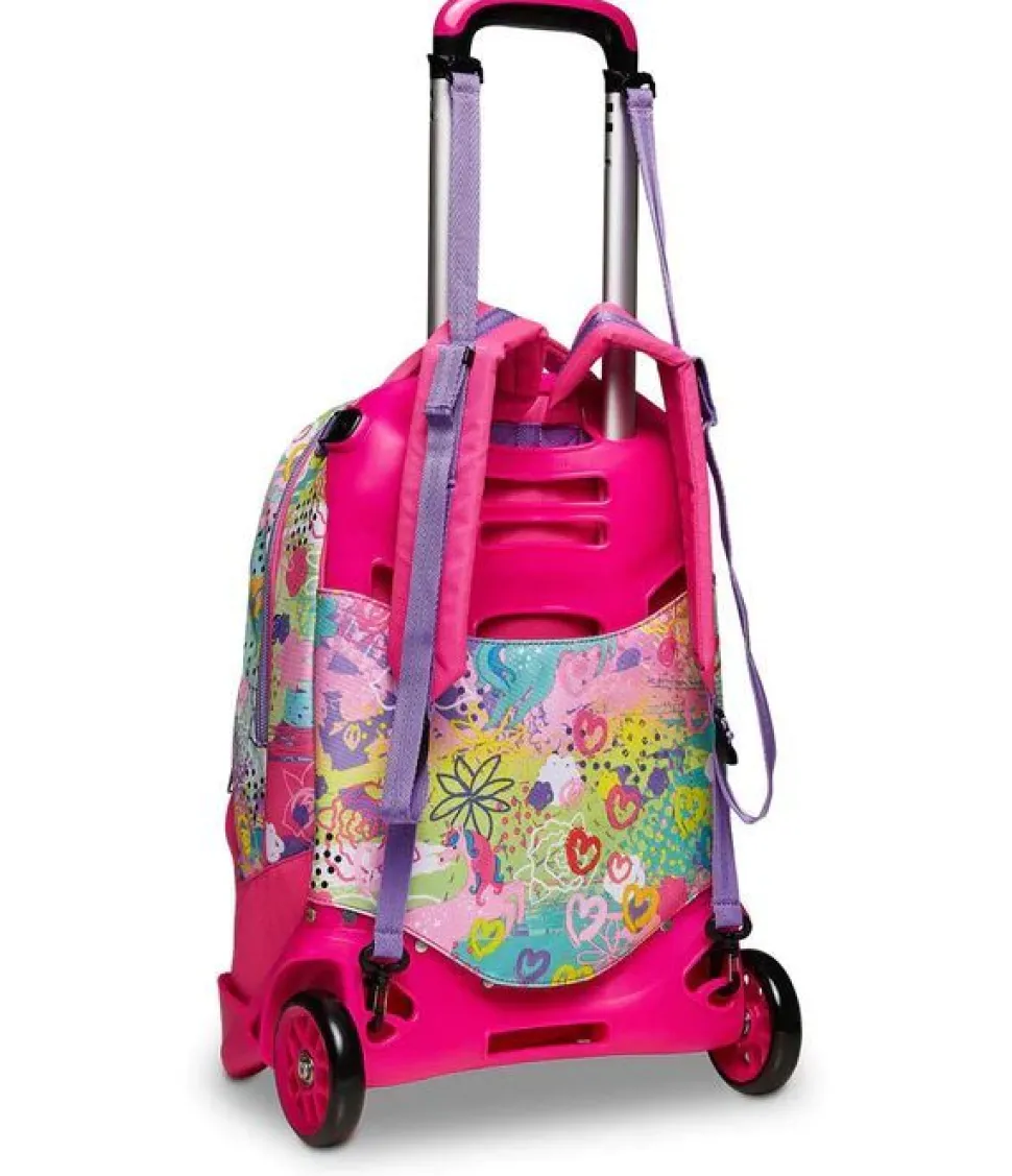 Trolley scuola SJ Jack 2 ruote MagicFlip Girl