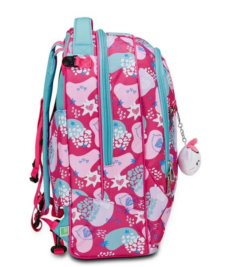 Trolley scuola SJ Jack 3 ruote Pinkfur
