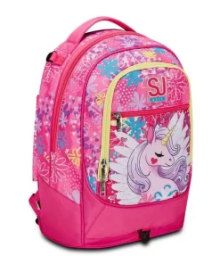 Trolley scuola SJ Jack 3 ruote Unicorn Led