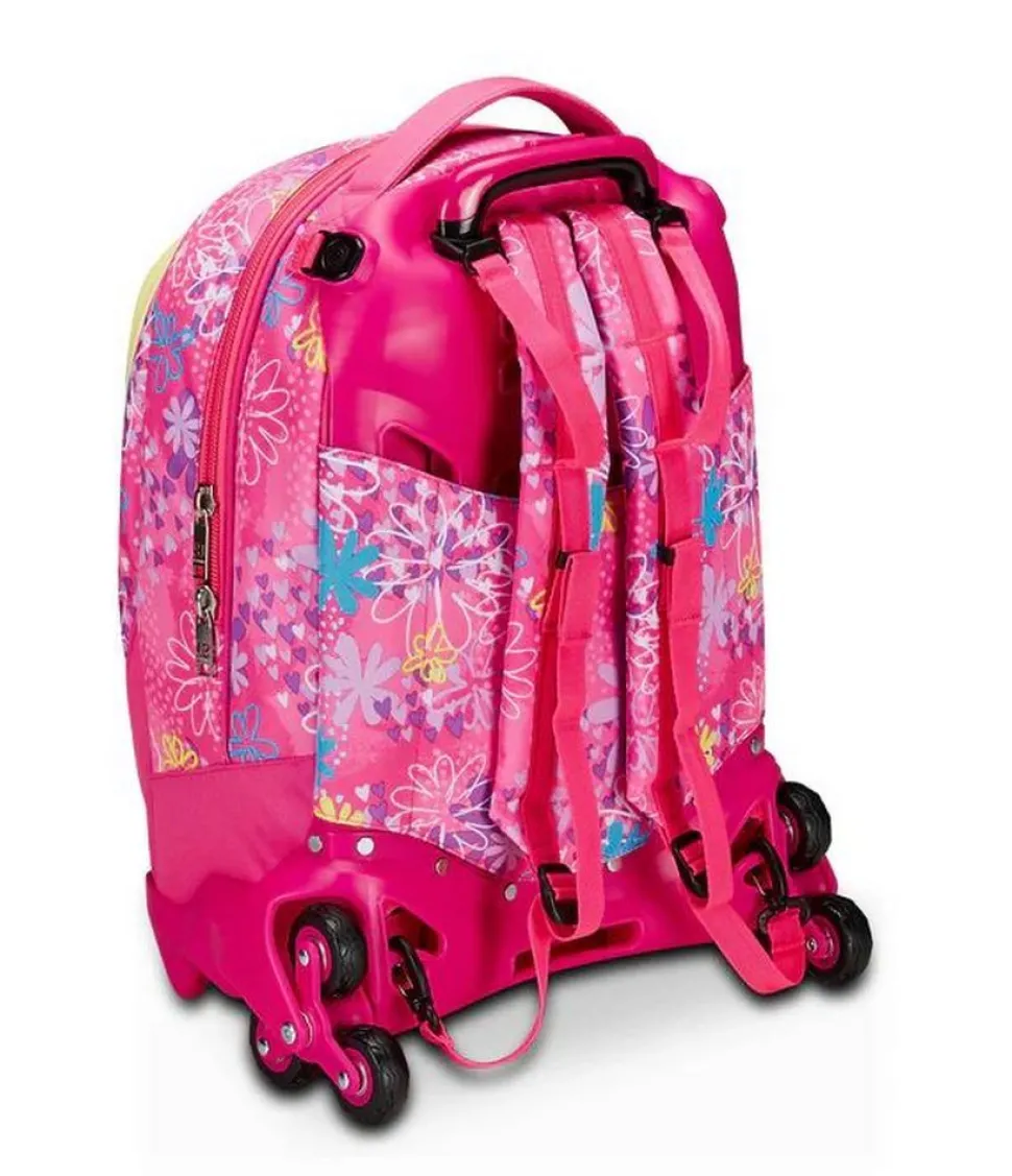 Trolley scuola SJ Jack 3 ruote Unicorn Led