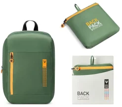 Zaino cabina pieghevole Ryanair 40x20x25 Roncato Compact Neon 2010 Verde Militare