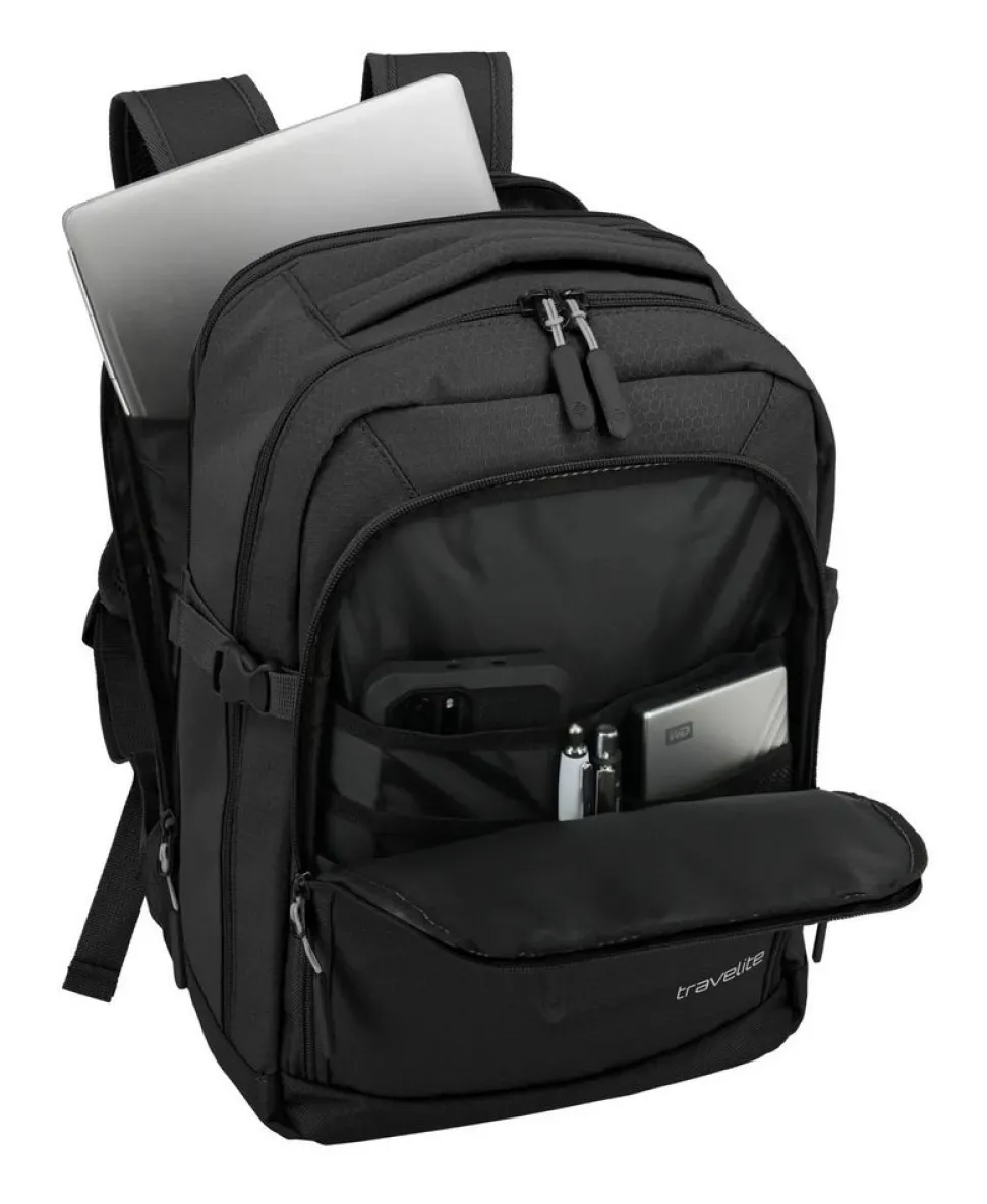 Zaino cabina Ryanair 40x20x25 Travelite Kick Off 6921 Nero
