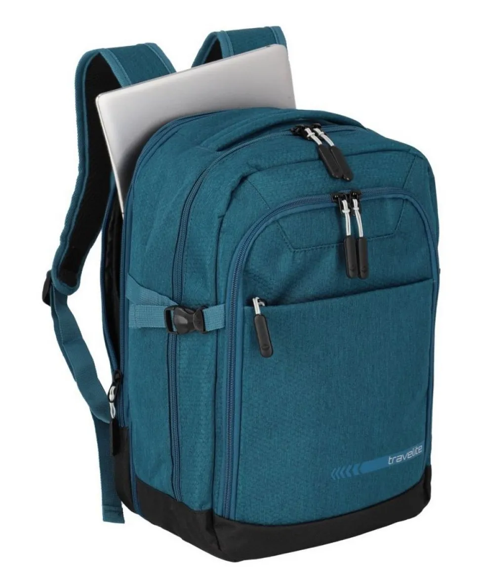 Zaino cabina Ryanair 40x20x25 Travelite Kick Off 6921 Petrolio