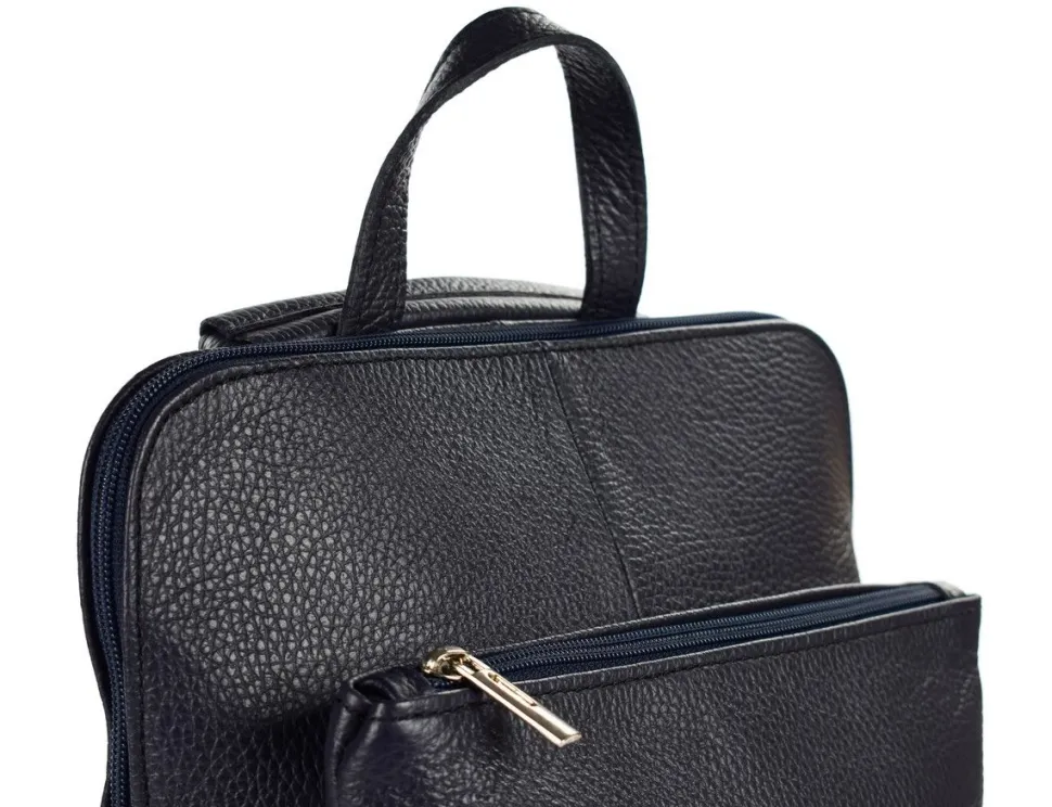 Zaino donna in pelle 001 Blu
