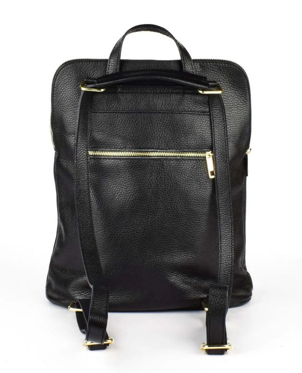 Zaino donna in pelle 001 Nero