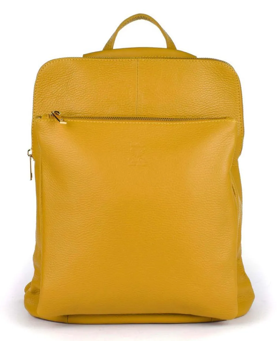 Zaino donna in pelle 001 Ocra