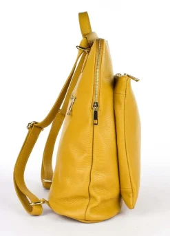Zaino donna in pelle 001 Ocra