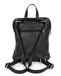 Zaino donna in pelle piccolo 02 Nero
