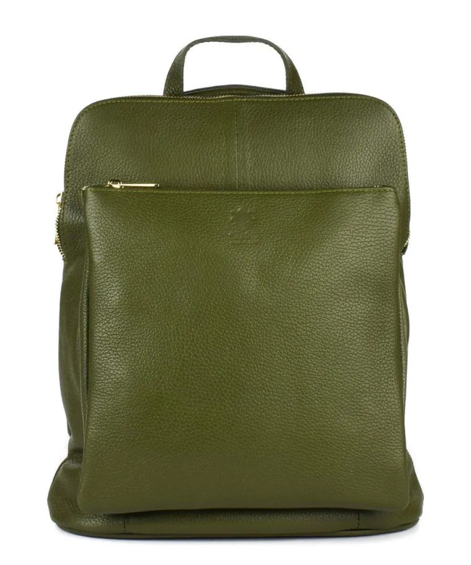 Zaino donna in pelle 001 Verde